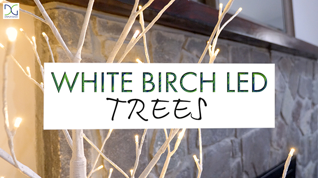 White Birch LED Trees